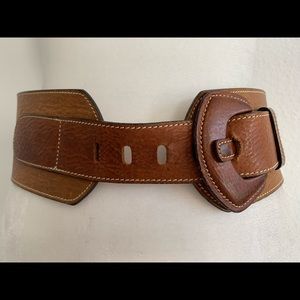 LEATHER BELT, WIDE WIDTH